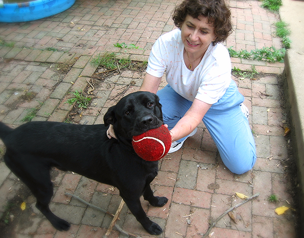 Ms. Angela having fun playing ball!